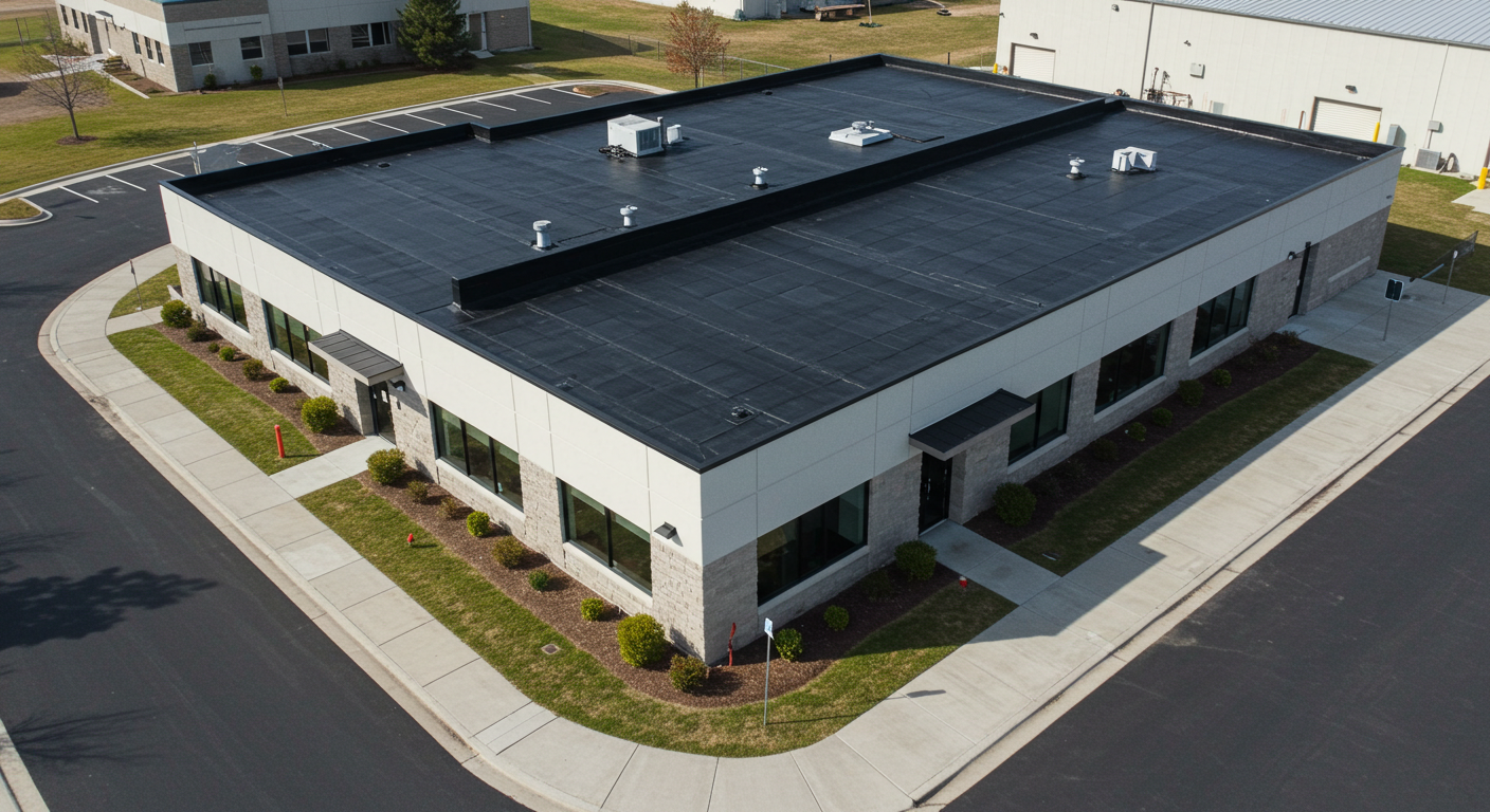 EPDM rubber membrane commercial roof